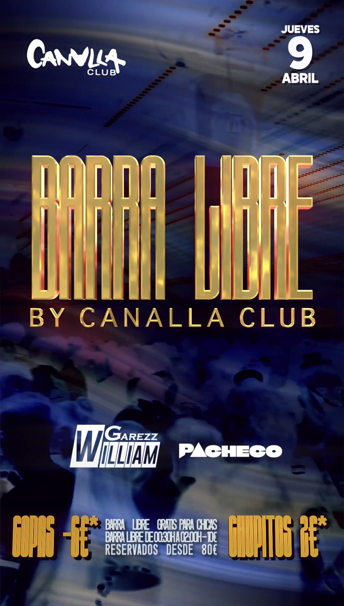 JUEVES 9 ABR. BARRA LIBRE